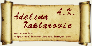 Adelina Kaplarović vizit kartica